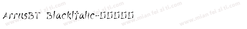 ArrusBT Blackltalic字体转换